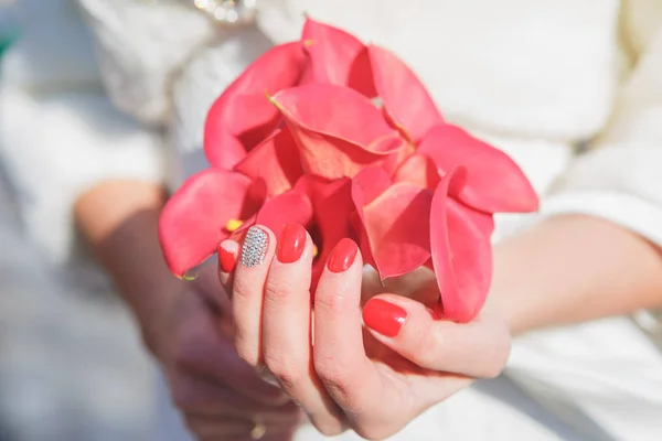 Mão flores do casamento Fotos De Bancos De Imagens Sem Royalties