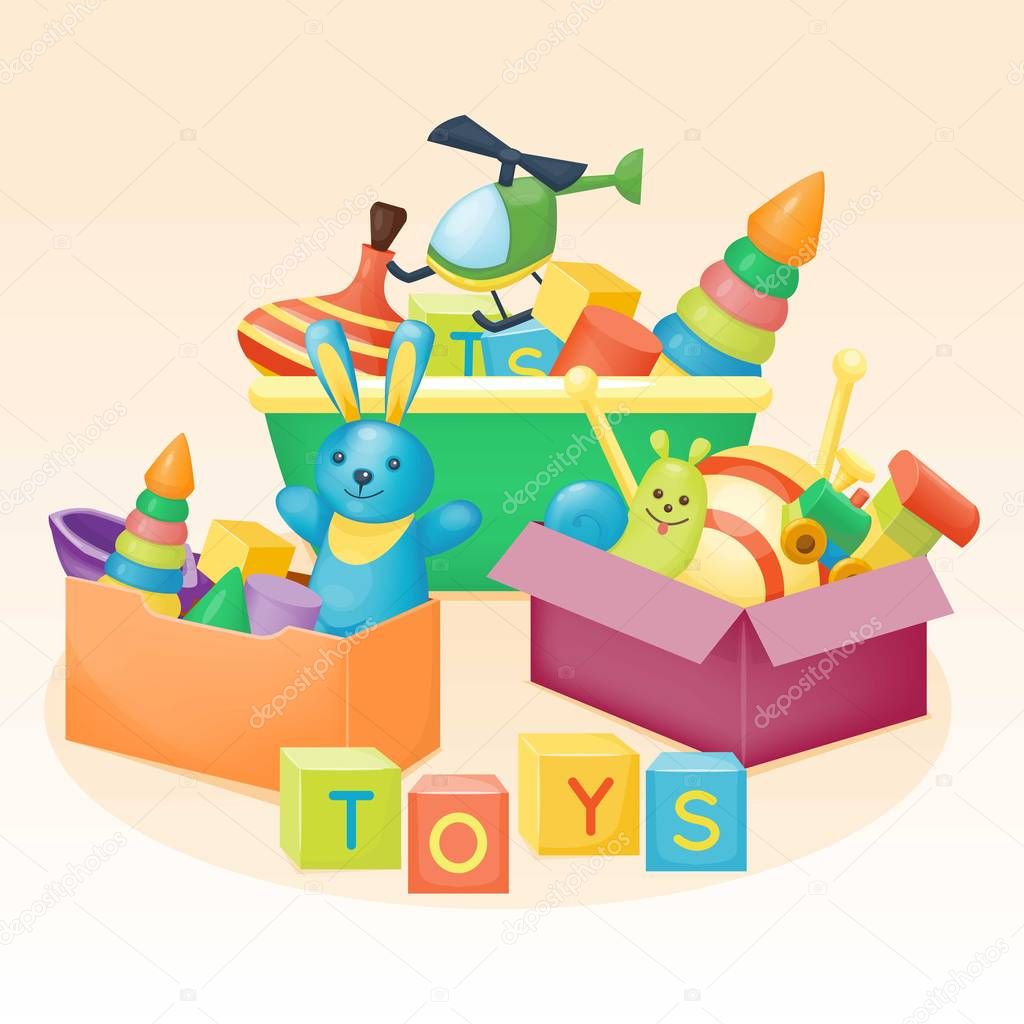 Toy boxes for kids games
