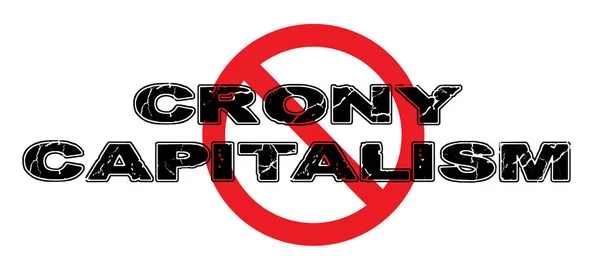 Ban Crony Capitalismo — Vector de stock