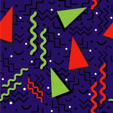 Funky Memphis desen mavi