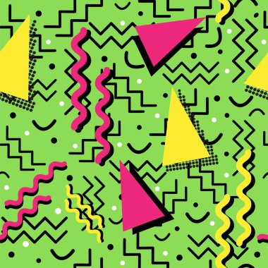 Funky Memphis desen yeşil