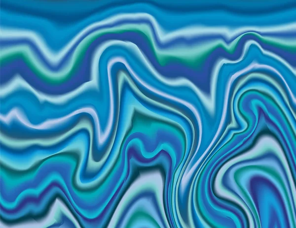 Astratto blu Swirly Seascape — Vettoriale Stock