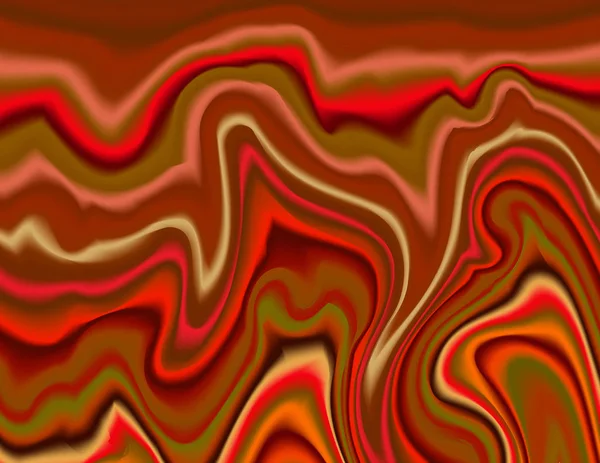抽象的な燃えるような赤い渦巻きシースケープ — ストックベクタ