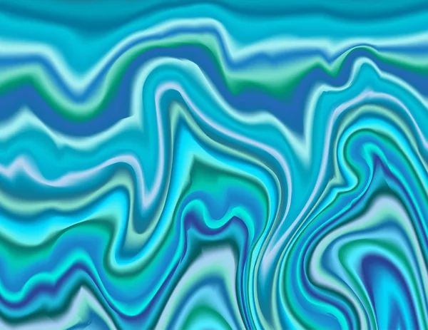 Abstrakt blå Swirly Seascape — Stock vektor