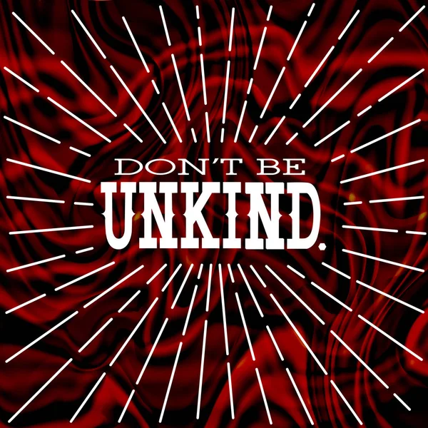 Don't Be Unkind — Stock Vector