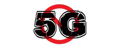 Ban 5G Sign clipart