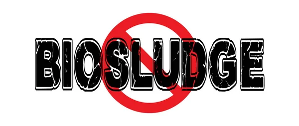 Ban Biosludge signe — Image vectorielle