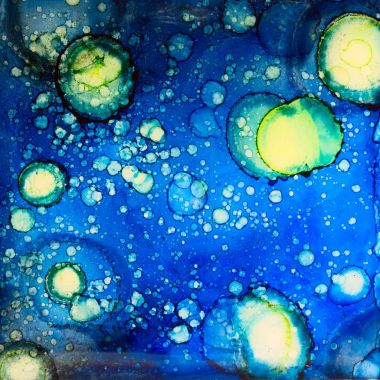 Alkol mürekkeple yıldızlı gökyüzü