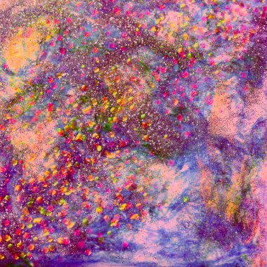 Mavi deniz manzarası Glitter sanat