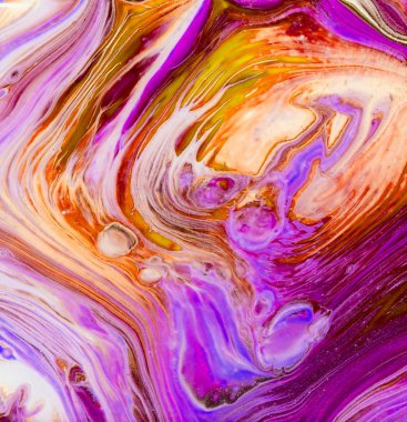 Purple Tree Ring Acrylic Pour Painting clipart