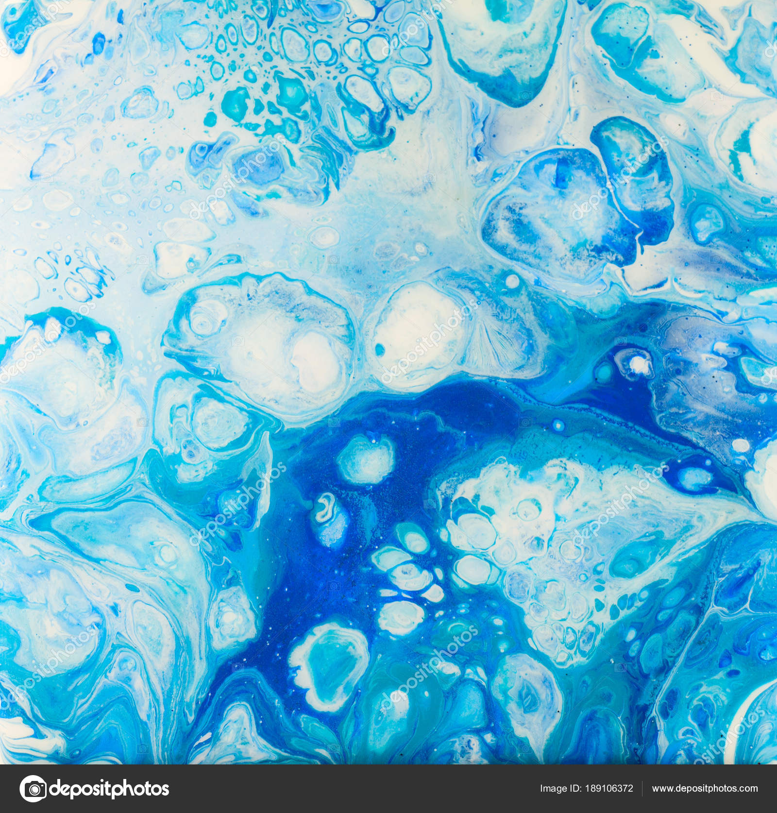 Ocean Blue Acrylic Pour By Sheila Wenzel | lupon.gov.ph