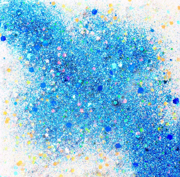 Azul e branco Glitter Abstract — Fotografia de Stock
