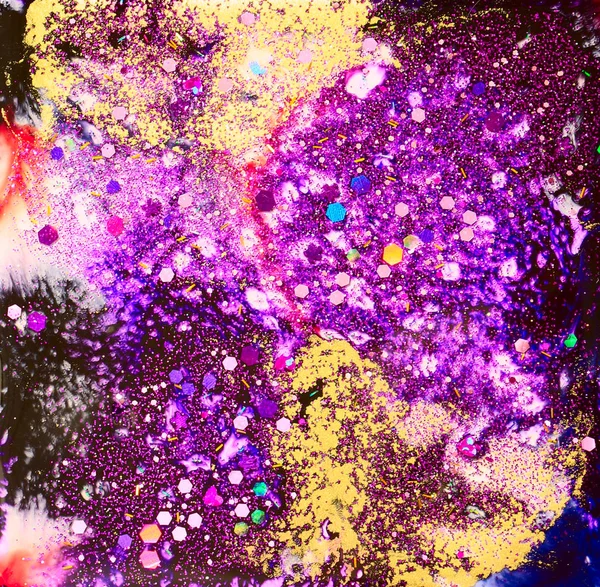 Purple and Gold Glitter Abstrato — Fotografia de Stock