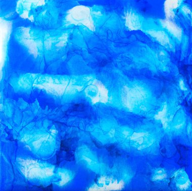 Mavi ve gümüş alkol mürekkep