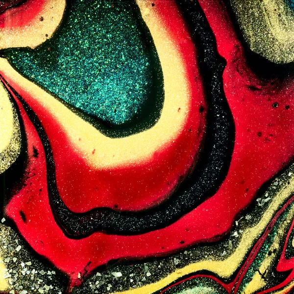 Red and Gold Glitter Abstract