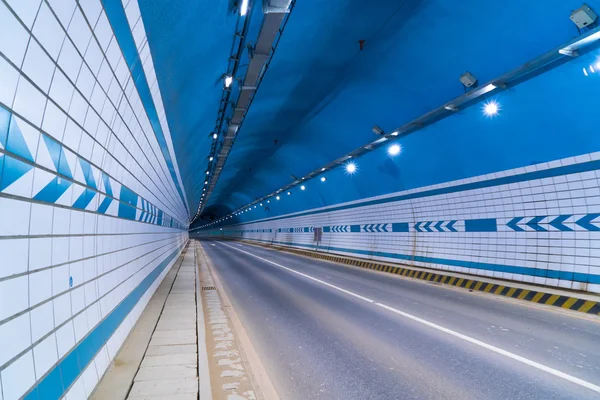 Abstracte Snelheid Beweging Stedelijke Snelweg Tunnel Wazig Beweging — Stockfoto