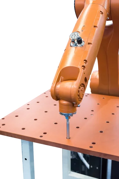 移动式工业制造厂机器人钻床工具 — 图库照片