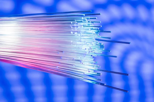 Optical fiber with details and light effects — Stock Photo, Image