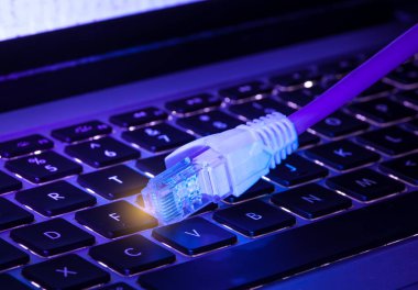 yüksek teknolojili ağ kablosu renk arkaplanı