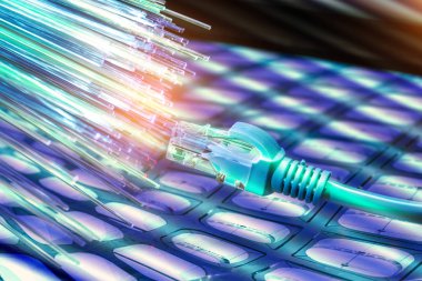 yüksek teknolojili ağ kablosu renk arkaplanı