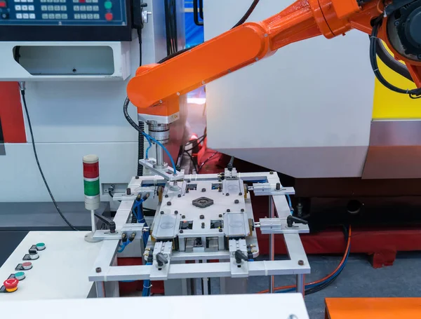 Máquina de inteligencia artificial en factor de fabricación industrial — Foto de Stock