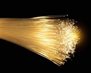 Optik fiber dinamik teknoloji arka planının derinliklerinden uçuyor.