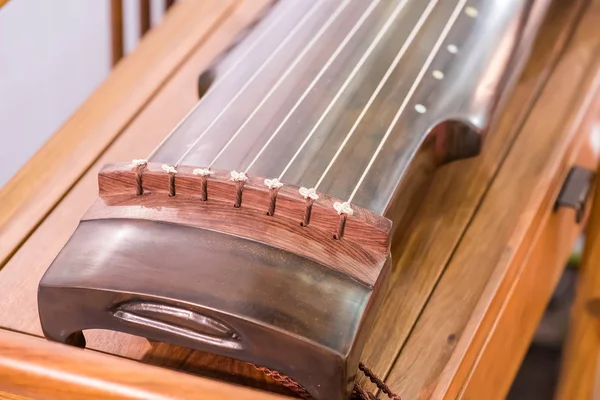 Nome Tradizionale Cinese Dello Strumento Musicale Guqin Zither — Foto Stock