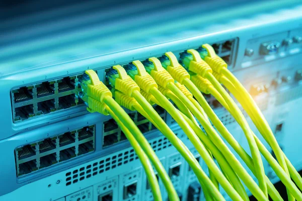 Network Panel Switch Cable Data Center — Stock Photo, Image