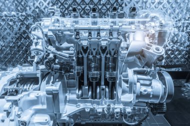 modern güçlü araba motoru bölümü