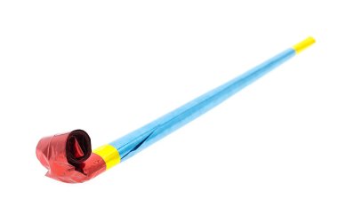 Parti kornası beyaz arkaplanda izole
