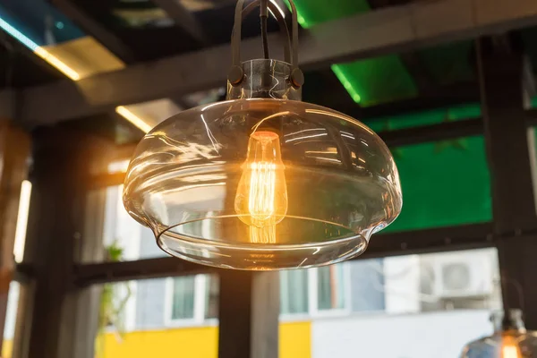 Lampadina Diodi Decorativa Stile Edison Appesa Soffitto — Foto Stock