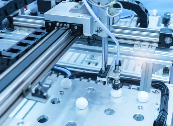 Máquina Herramienta Brazo Robótico Planta Fabricación Industrial Concepto Smart Factory —  Fotos de Stock