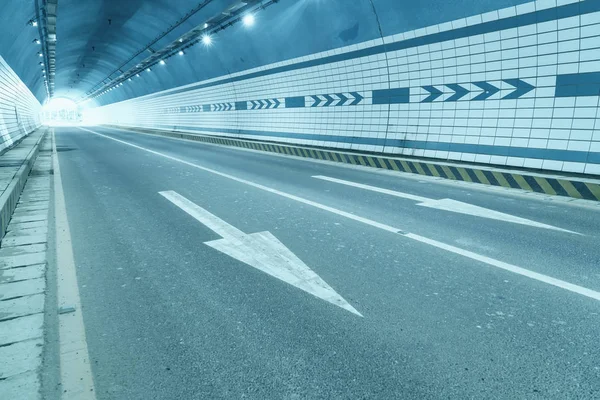 Abstrakt Hastighetsrörelse Landsvägstunneln Suddig Rörelse — Stockfoto