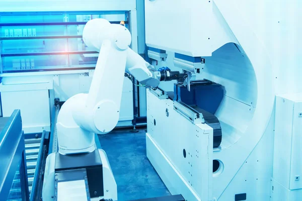 Maschine Mit Künstlicher Intelligenz Fabrik Für Industrielle Fertigung — Stockfoto