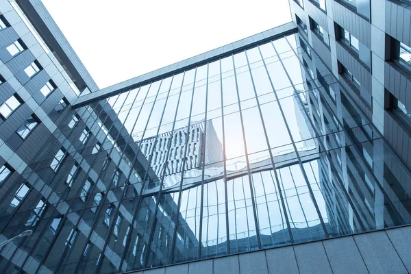 Office Building Blue Glass Wall Detail — Stock Photo, Image