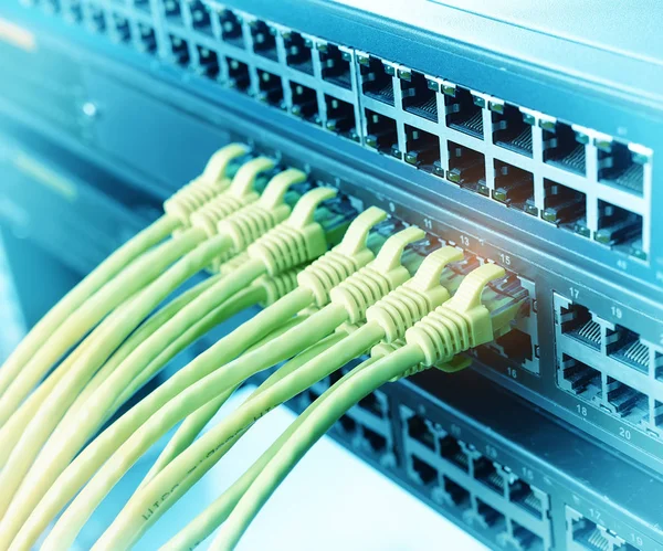 Cable Ethernet Fondo Conmutadores Red —  Fotos de Stock