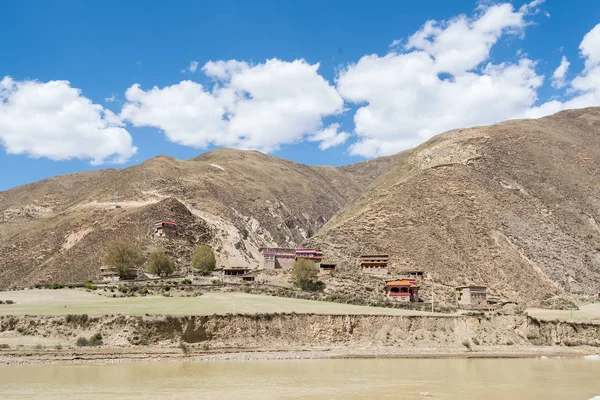 Sichuan Eyaleti Çin Deki Geleneksel Tibet Evleri — Stok fotoğraf