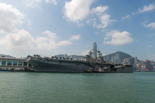 Hong Kong China September Het Amerikaanse Amfibische Aanvalsschip Uss Bonhomme — Stockfoto