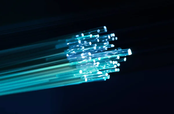 Fiber Optics Network Cable Ultra Fast Internet Communications — Stock Photo, Image