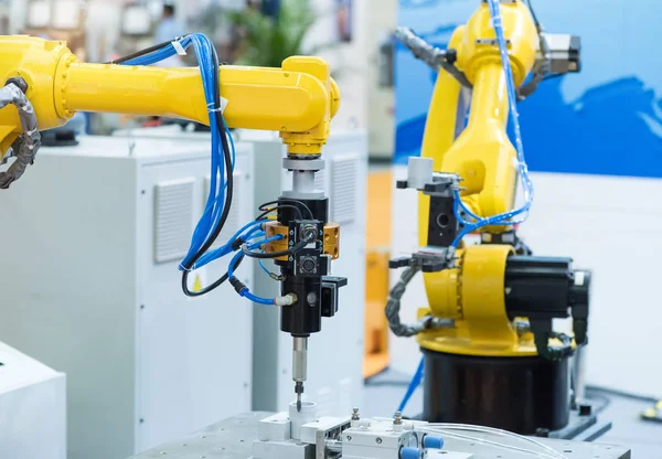 Artificiell Intelligens Maskin Vid Industriell Tillverkning Fabrik Smart Factory Industri — Stockfoto