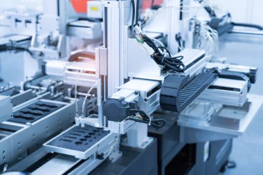 Pnömatik pistonlu enayi endüstriyel makine, otomasyon basınçlı hava fabrika üretim biriminde