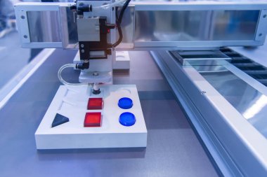 Pnömatik pistonlu enayi endüstriyel makine, otomasyon basınçlı hava fabrika üretim biriminde