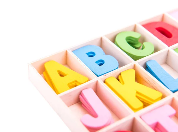 Colorful Wooden Alphabet Blocks Letters — Stock Photo, Image