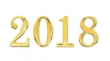 2018 yeni yıl altın arka plan