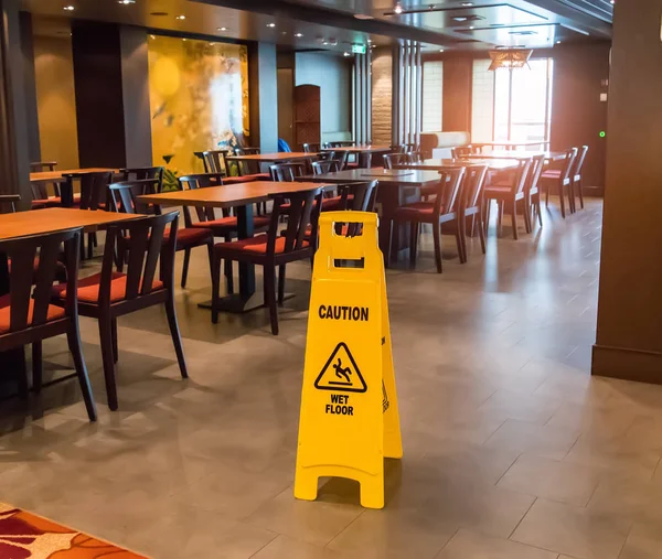 Caution Wet Floor Sign — стоковое фото