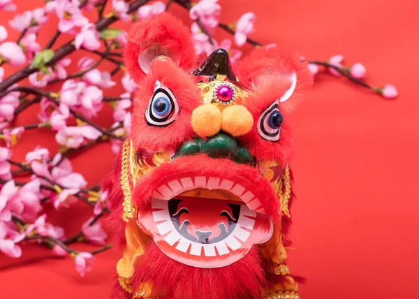 Leão Dança Tradicional Chinês — Fotografia de Stock