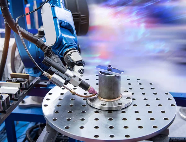 Automatischer Roboterarm Für Schweißarbeiten Metall — Stockfoto