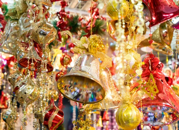 Varias Decoraciones Navidad Árbol Navidad —  Fotos de Stock