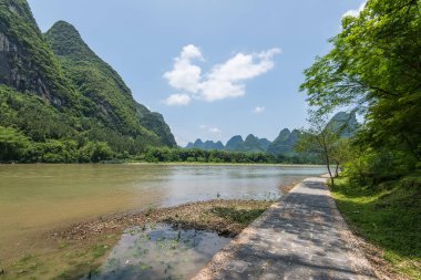 Yangshuo Guilin, Çin 'de manzara