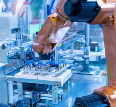 Endüstriyel makinede robotik pnömatik piston emici ünitesi, otomasyon sıkıştırılmış hava fabrikası üretimi